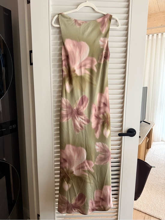 Dynamite Dresses & Skirts - Dynamite Olive Green Slip Dress with Pink Floral Print